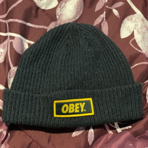 Unisex Olive Green Obey Beanie | Poshmark